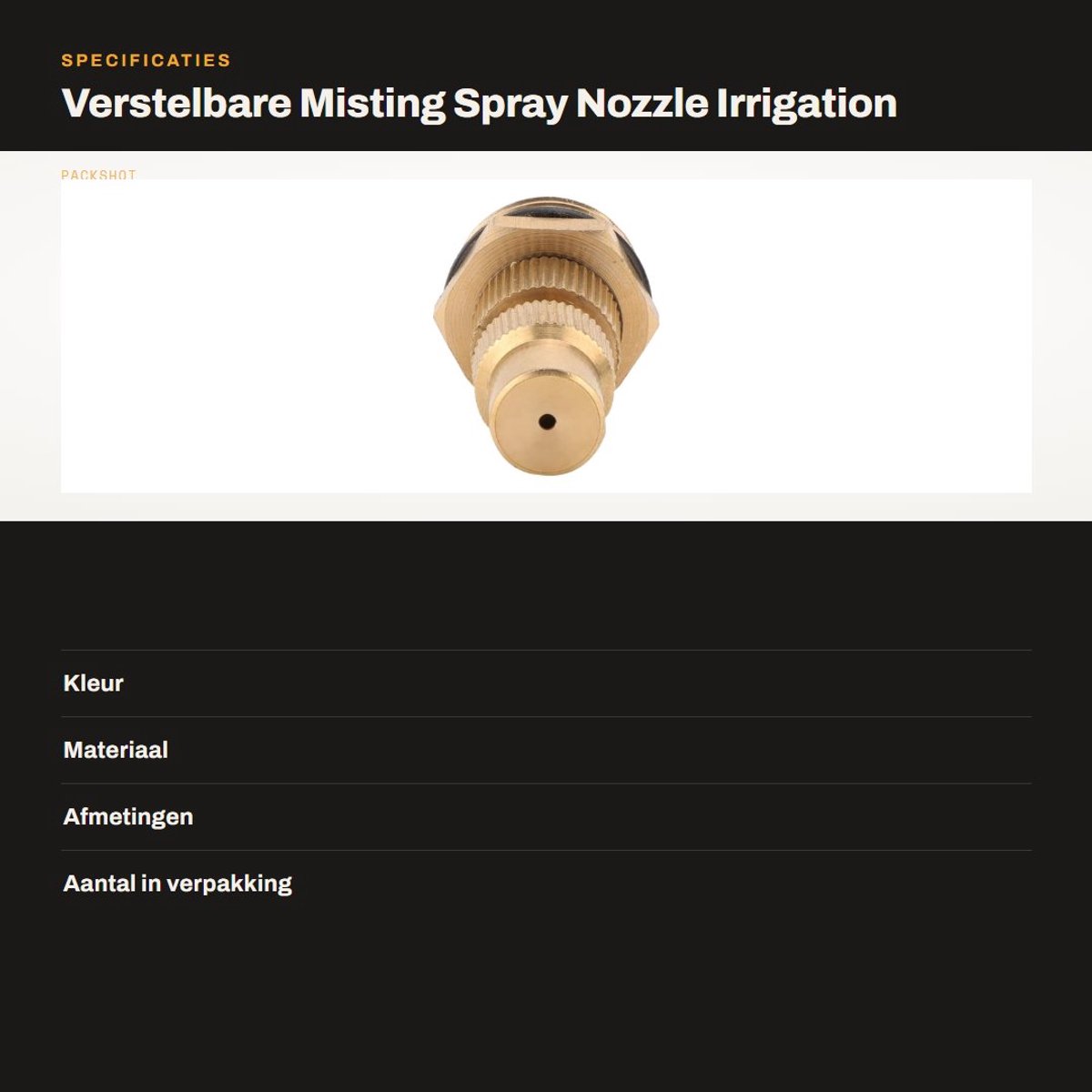 Dailygoods- Verstelbare Sproeikop Tuinslang - Irrigatie Sprinkler - Koper - Spuitdiameter 2 m - G1/2'' Buitenschroefdraad - 360 Graden Bedekking