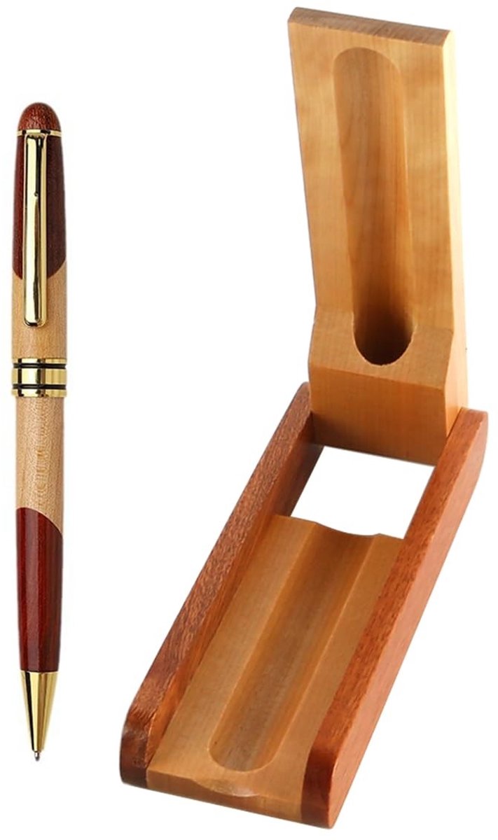 Dailygoods- Balpen Luxe Houten Geschenkset - Houten Pen - Zakelijke Pen - Creatieve Schrijvers - Afstudeercadeau - Antiek en Elegant - Schrijfpen