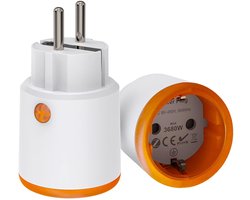 Sander Shop 1 stuks Smart Power Plugs: Zigbee Smart Plug met meet- en timerfunctie, Tuya App Control, notification push, Zigbee Hub vereist, 16A stopcontact, compatibel met Alexa, Google Home