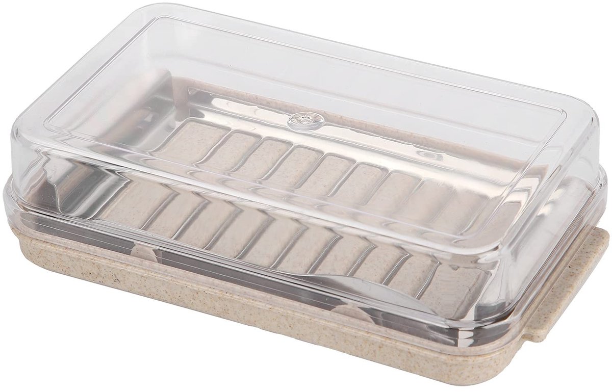 Dailygoods- Botersnijder Kunststof - Boterdoos - Kaasopslagcontainer - Roestvrij Stalen Snijder - Versheidsbehoud - Eenvoudig te Gebruiken