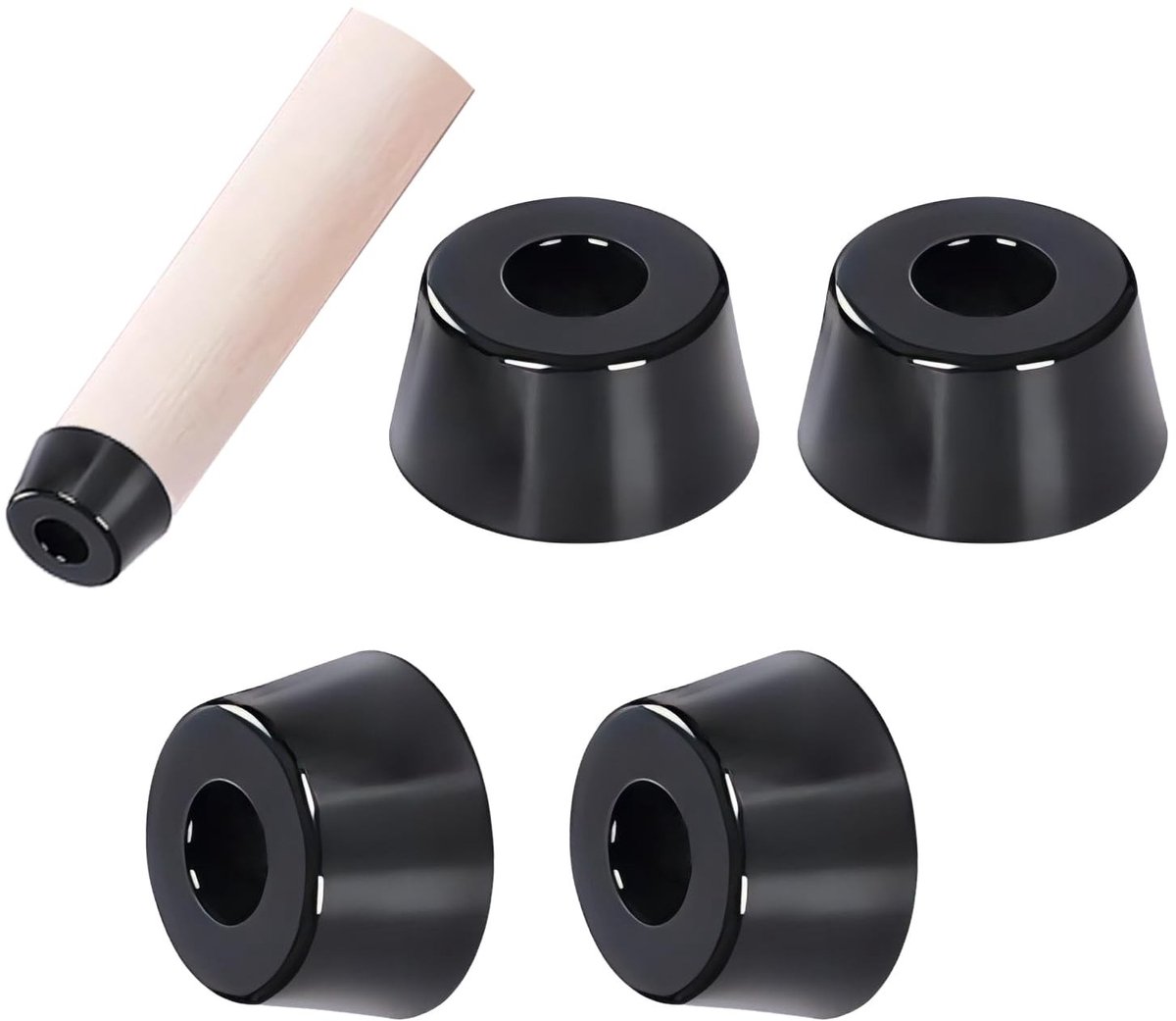 Dailygoods- Snijplankvoeten 20 Stuks - Rubberen Voetjes - Antislip/Antibotsing - Temperatuurbestendig - Geluidsreducerend - Hoogwaardig Rubber - Meubelvoetjes