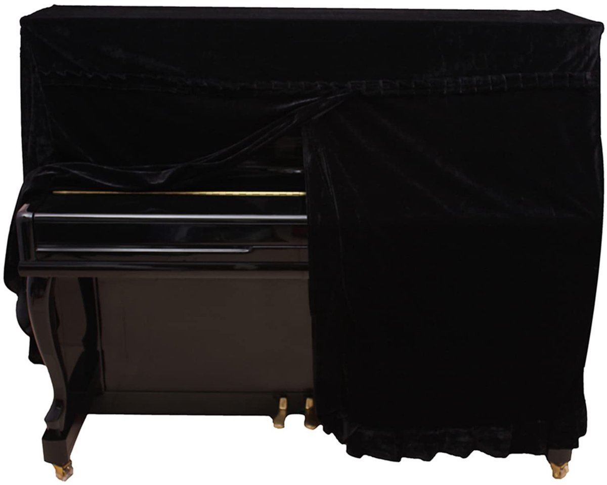 Piano Dust Cover - Volledige Bescherming voor Upright Piano - Zwart