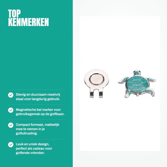 Dailygoods- Golfbalmarker Magnetisch Ontwerp - Golf Hoed Clip - Roestvrij Staal - Schattige Dierenafbeeldingen - Lichtgewicht - Duurzaam Materiaal - Golfaccessoire van Dailygoods — afbeelding 2
