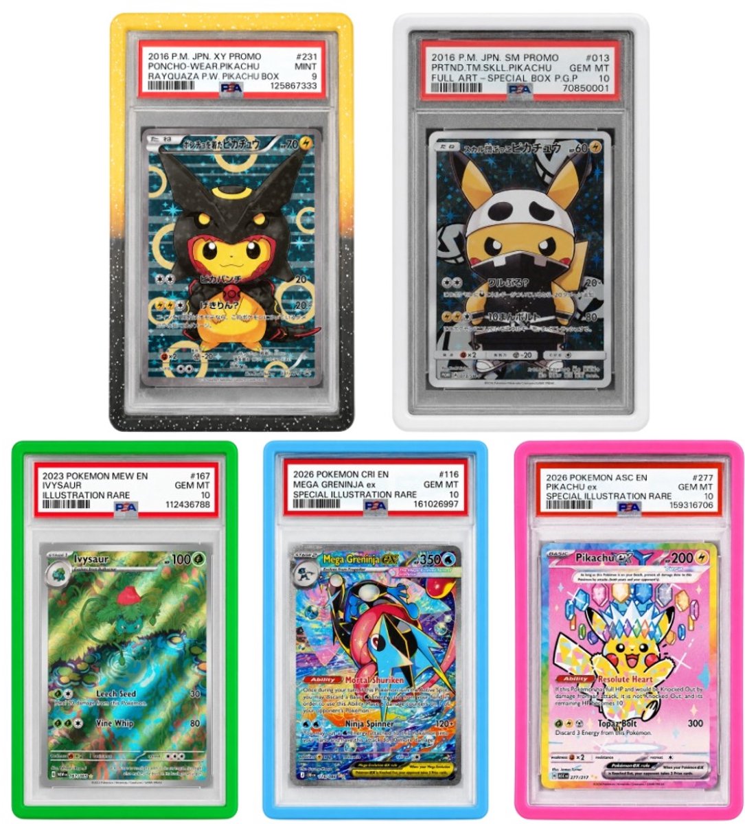 5 Stuks PSA Slab Guards - Slab Protector - TCG Beschermhoes Bumper - PSA Graded Kaarten - Gradient Bumpers - PSA Slab Guard - Slab Bumper - Geschikt voor Pokemon, One Piece, Lorcana, Yu-Gi-Oh!, Trading Cards