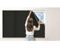 Azalia Verduisteringsstof 200×145 cm Verduisterende Jaloezie Tijdelijke Verduisteringsgordijnen Draagbare Verduisterend Rolgordijn Met Zachte Liniaal 12 Klittenband en 18 Ronde Plakstrips