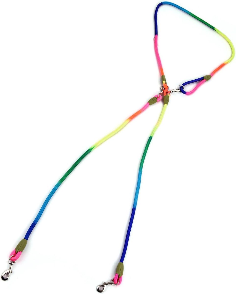 Handsfree Hondenriem - Verstelbare Riem - Hondenuitlaten - Reflecterende Stiksels - 1.5 Meter - Veelkleurig