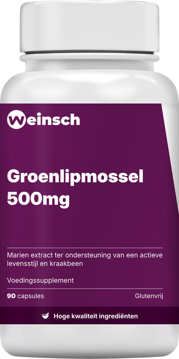 Weinsch Groenlipmossel 500mg | 607mg | 90 capsules