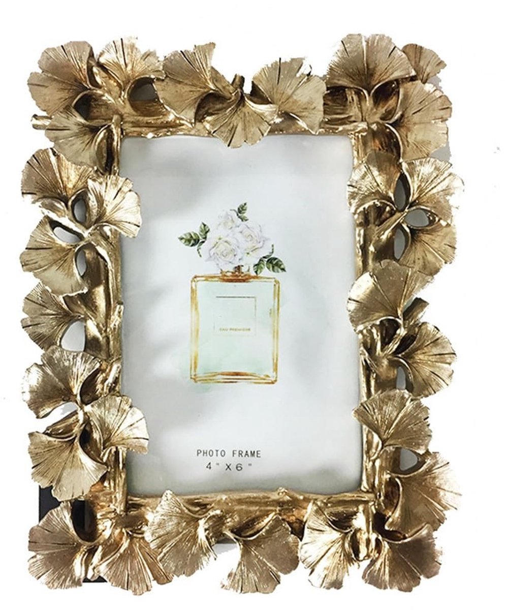 Dailygoods- Fotolijst Vintage 4x6 - Antieke Fotolijst - Desktop/Hangend - Hoogwaardig Hars - Elegant Europees Ontwerp - Perfect voor Thuis Decor - Foto Frame