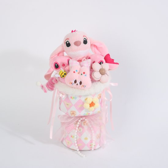 La Roselle Amsterdam Pink Alien Knuffel boeket - cadeauboeket — afbeelding 2