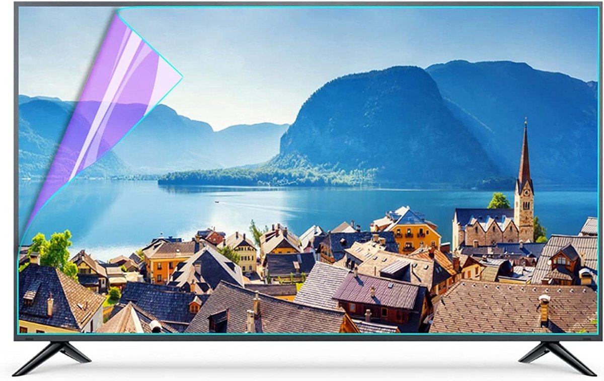 Schermbeschermer TV - Matte film - Beeldverbetering - Antiverblinding blauw licht - 65 inch - Transparant
