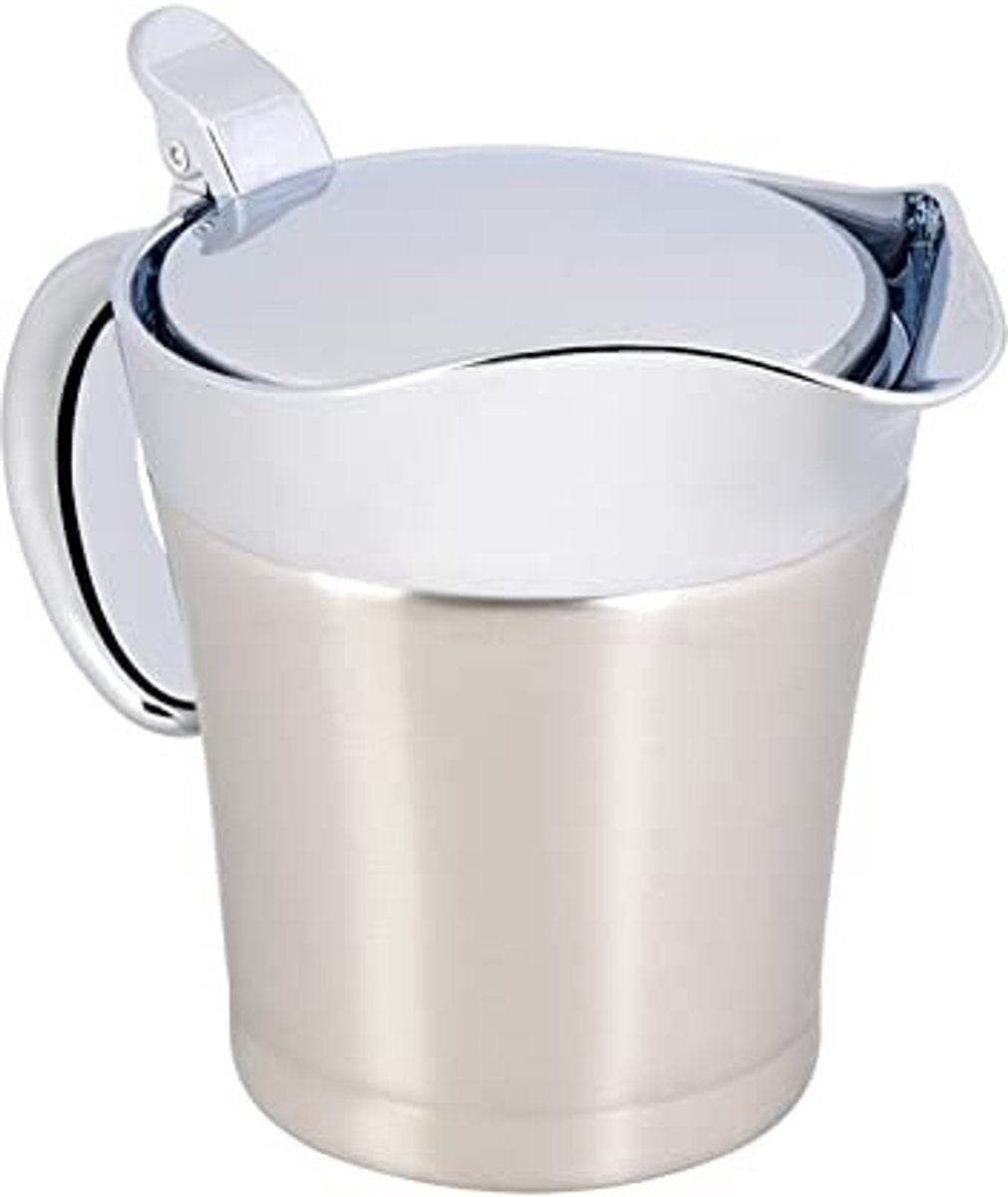 Dailygoods- Thermoskan Dubbelwandig Geïsoleerd - 304 Roestvrij Staal - 450/750 ml - Stofdicht Deksel - Niet-Druppelende Tuit - Voor Jus/Sauzen - Thermofles