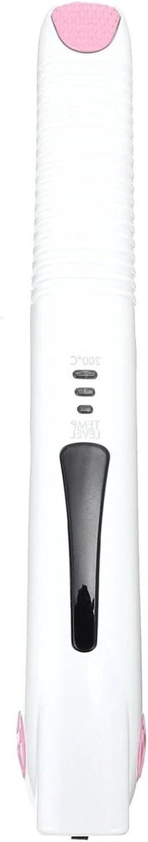 Draadloze Stijltang - Haarstyling Tool - Krullen en Stijlen - Drie Temperatuurstanden - 20 x 3.5 x 2.5 cm - Wit