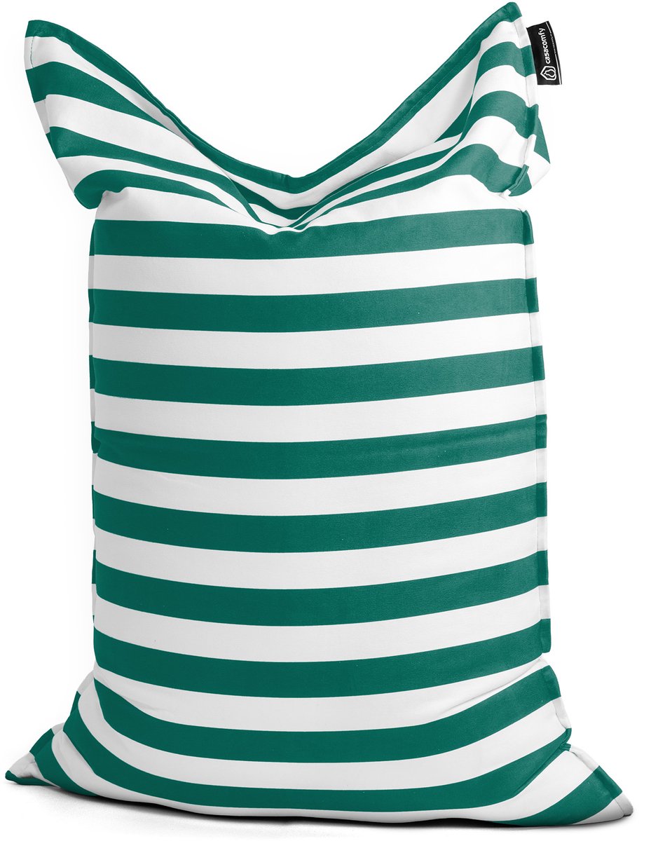 Casacomfy CozyStudio - Zitzak - Zitkussen - 100x140 cm - Groene Strepen - Voor Volwassenen & Tieners