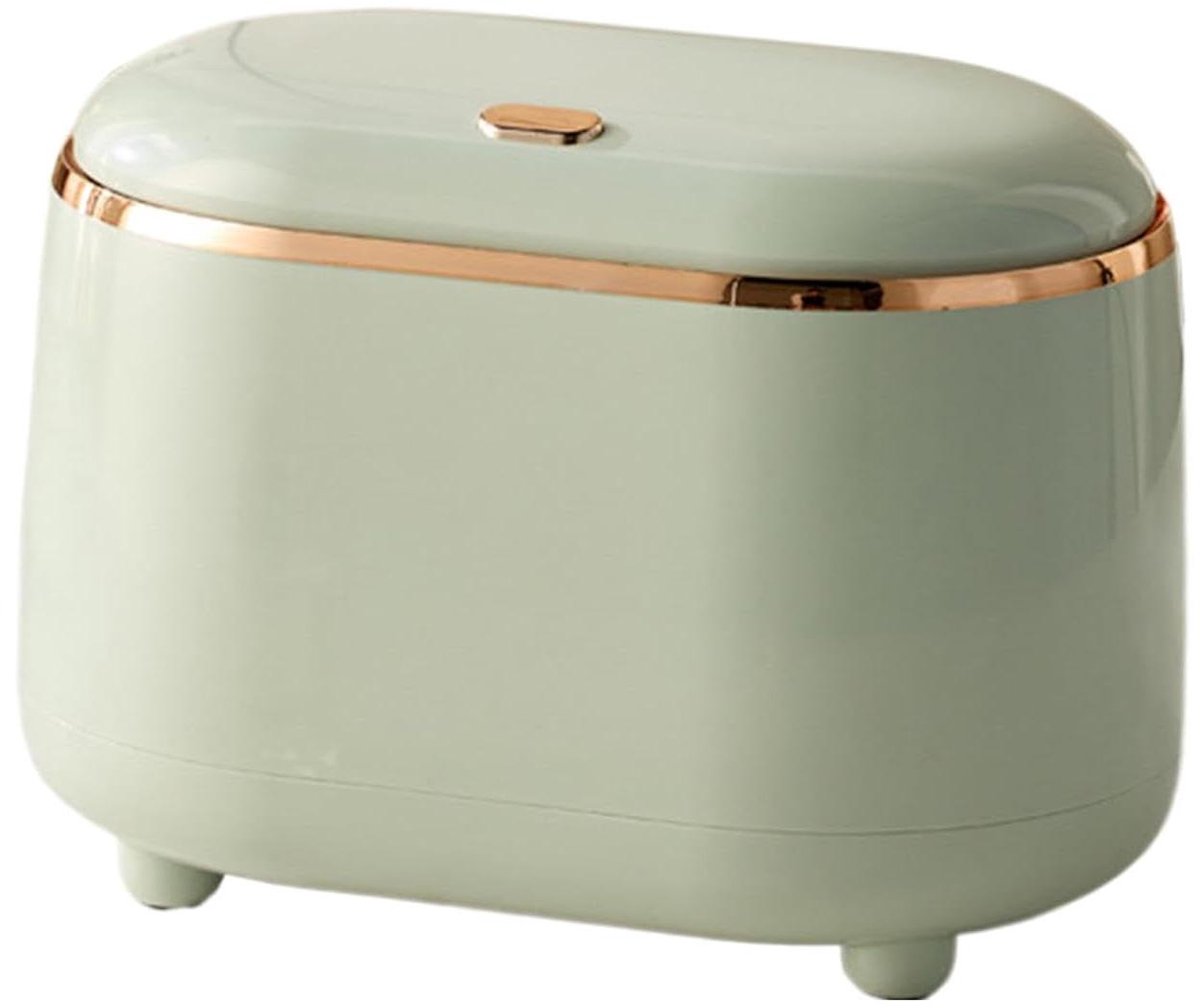 Desktop prullenbak - Afvalbak tafel - Bureau organiseren - Decoratieve elegantie - 20x13x15 cm - Lichtgroen