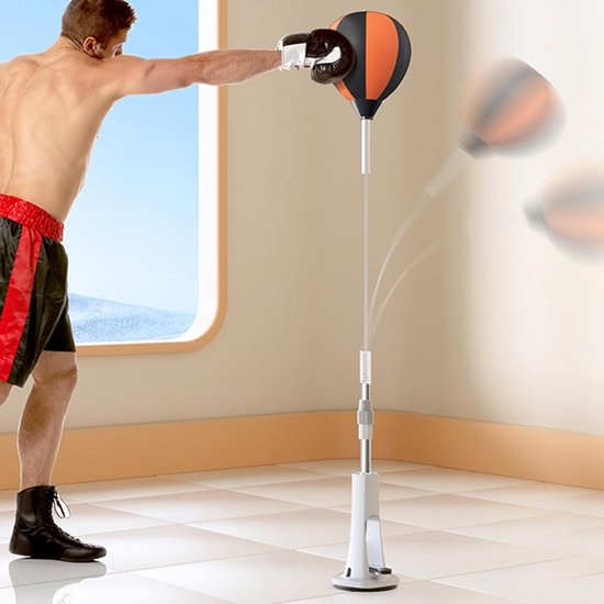 Bokszak met standaard - Snelheidstas - Fitness training - Sterke rebound - 130-150 cm - Zwart — afbeelding 4