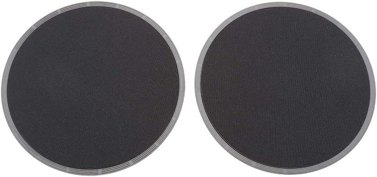 Glijdende Schijven - Kernschijven Fitness - Krachtige Training - Lichtgewicht ABS Plastic - 2 Stuks 19.5cm - Zwart