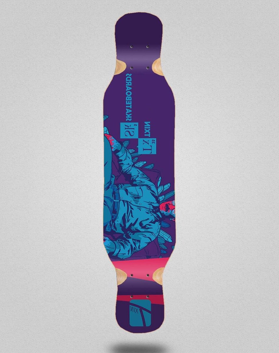 Longboard Deck Skateboard Dek Cruisen Buiten Duurzaam Materiaal 46×9 Inch Natuurlijk