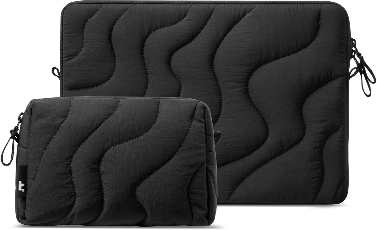 tomtoc Terra-A27 360 beschermende gewatteerde laptophoes set voor 13-inch MacBook Air M5/A3449 2026, M4/A3240, M3/A3113, 13" MacBook Neo/Pro, gewatteerde zachte tas met tech-vak voor 13-inch Surface Pro Copilot+PC