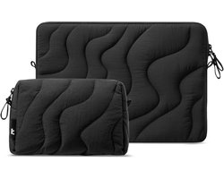 tomtoc Terra-A27 360 beschermende gewatteerde laptophoes set voor 13-inch MacBook Air M5/A3449 2026, M4/A3240, M3/A3113, 13" MacBook Neo/Pro, gewatteerde zachte tas met tech-vak voor 13-inch Surface Pro Copilot+PC