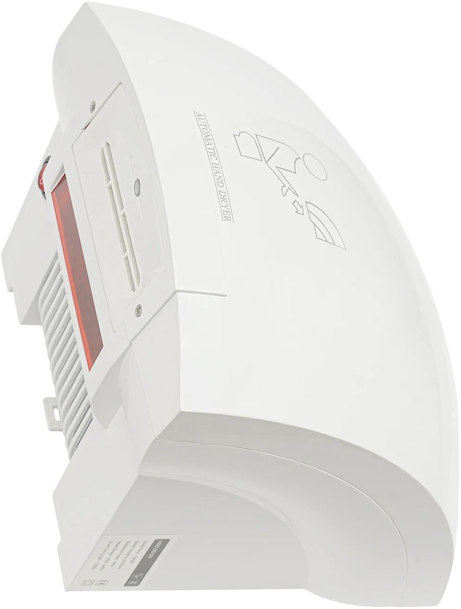 Cellista Handdroger 1200W Automatisch - Infrarood Sensor Handendroger - Wandmodel Handdroger Badkamer - Sneldrogende Handdroger IPX4 - 10-15 Seconden