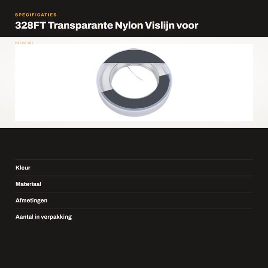 Dailygoods- Vislijn 100 meter - Transparant Nylon - Zeer Sterk - Slijtvast - Voor Zout/Zoet Water - Hoge Trekkracht - Visdraad van Dailygoods — afbeelding 2