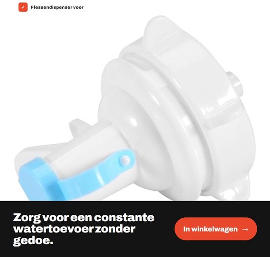 Dailygoods- Flessendispenser 5 Gallon - Waterdispenser met kraantje - Herbruikbaar ventiel - Pomp voor drinkwaterflessen - Geschikt voor flessen zonder schroefdraad - Materiaal: polypropyleen van Dailygoods — afbeelding 2