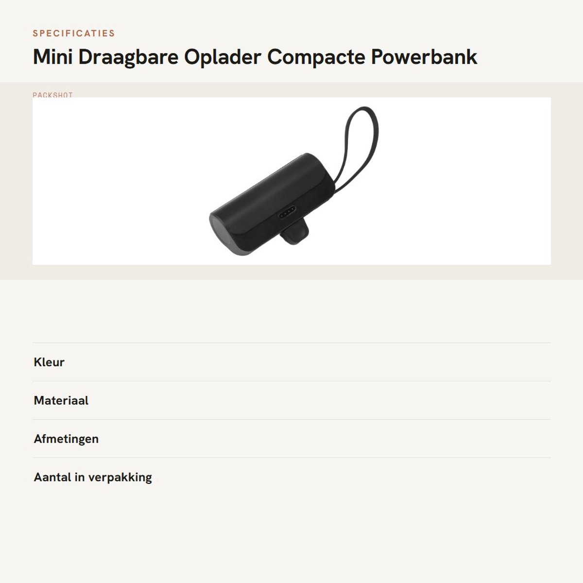 Dailygoods- Powerbank Mini Draagbare Oplader - 30000 mAh - Type C - iOS/Android Compatibel - Lichtgewicht - Slagvast ABS Materiaal – foto 3