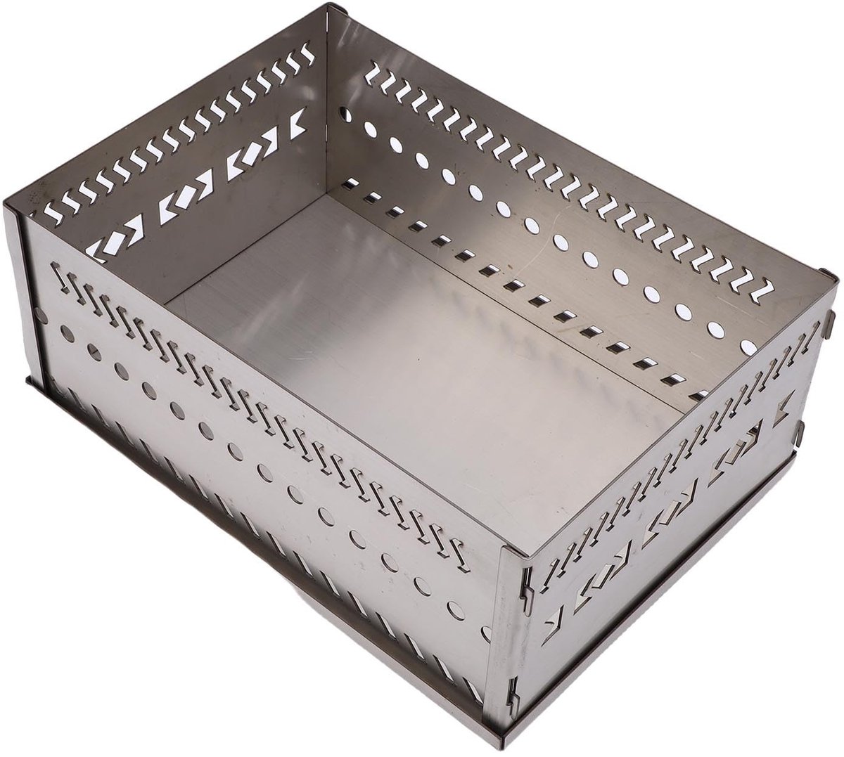 Dailygoods- Sauna Stenen Mandhouder 50 Kg Capaciteit - Roestvrij Staal - Draagbare Houder - Multi-doel - Buitenbenodigdheden - Geschikt voor Houtskool Kachel - Sauna Mand