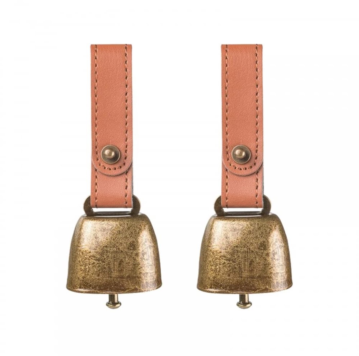 Dailygoods- Hondenhalsband Diefstalbescherming - 2 Stuks Klokken - Knoopband van Leer - Hoogwaardig Ijzer - Eenvoudig Ontwerp - Robuust en Duurzaam - Halsband