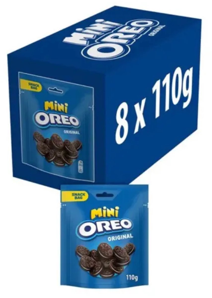 Oreo Mini Original Zakjes – 8 x 110 gram