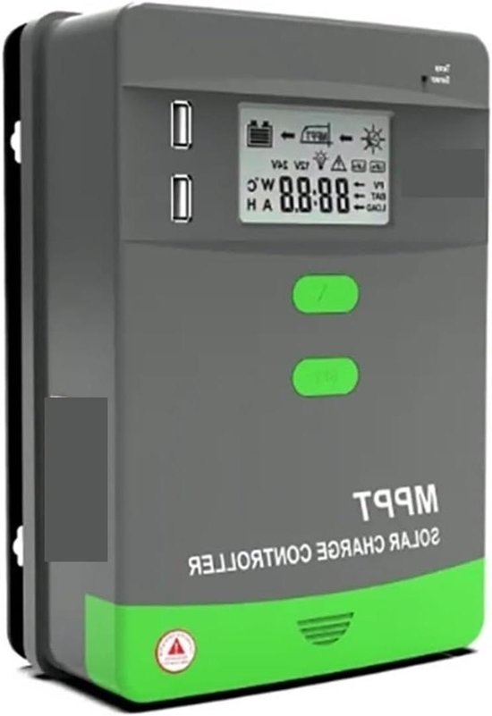 Zonne Laadregelaar - MPPT Regulator - Batterijen Laden - Hoge Efficiëntie - 60A 12V 48V - Zwart
