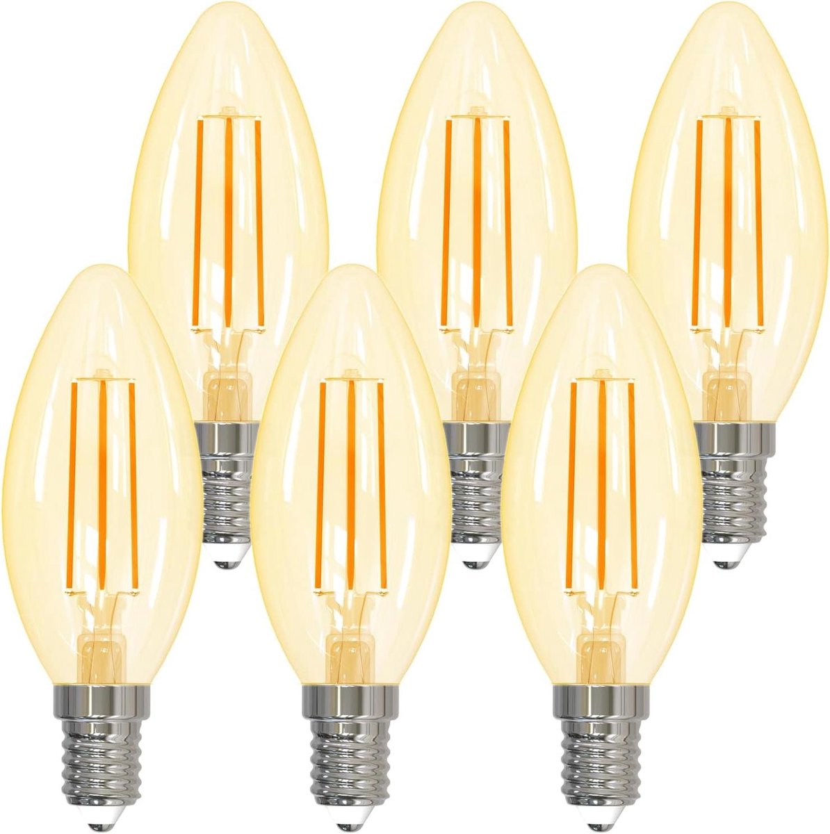 LED Lamp - Gloeilampen - Huis Verlichten - Energie Besparend - 6 Stuks - Warm Wit