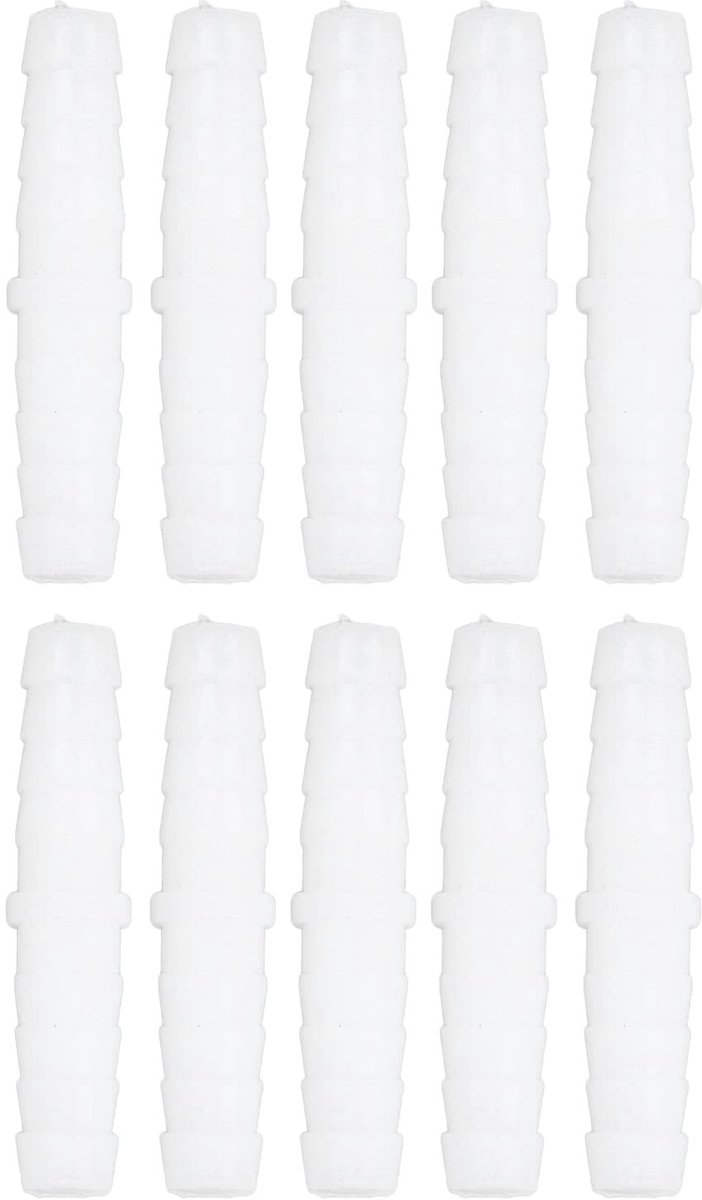 Dailygoods- Slangkoppeling 6-6 mm Recht - 10 Stuks - PE Materiaal - Duurzaam - Veilig - Geschikt voor Diverse Toepassingen - Slangfitting