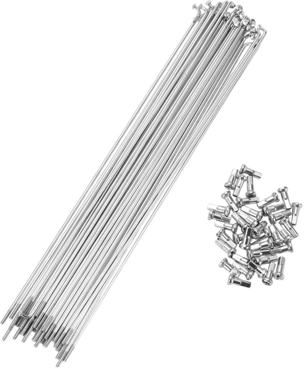 Dailygoods- Spaken 14G 215MM - Koolstofstaal - 36 Stuks - Upgrade voor Race Duurzaamheid - Schokbestendig - Antimpact Weerstand - Fietsvelgspaken
