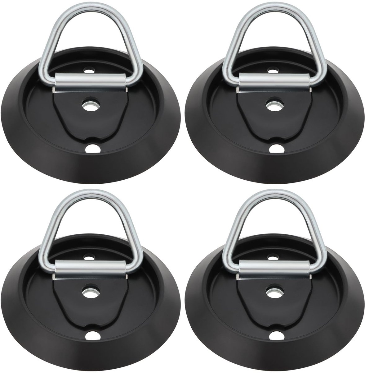 Dailygoods- Sjorring met Basis - 4 Stks - Compatibel met Ifor Williams - Rubber/Metaal - 104x13mm - Verbindingsgat 10mm - Duurzaam - Trekhaak