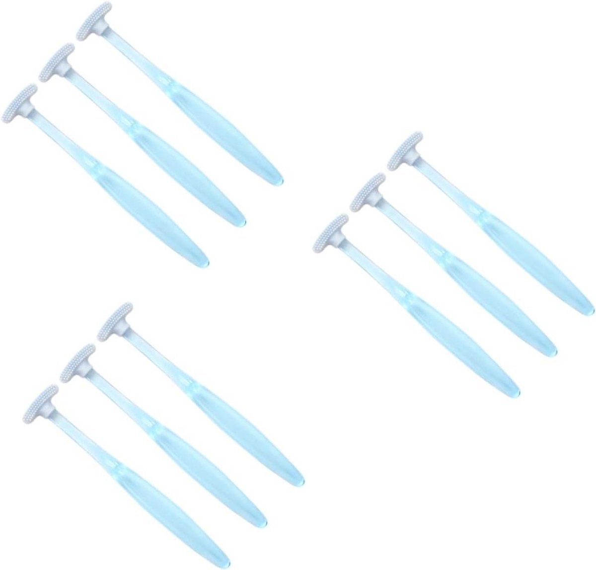 Tongreiniger Sets - Mondborstel Schraper - Frisse Adem - Uniek Ontwerp - 3 Stuks - Blauw