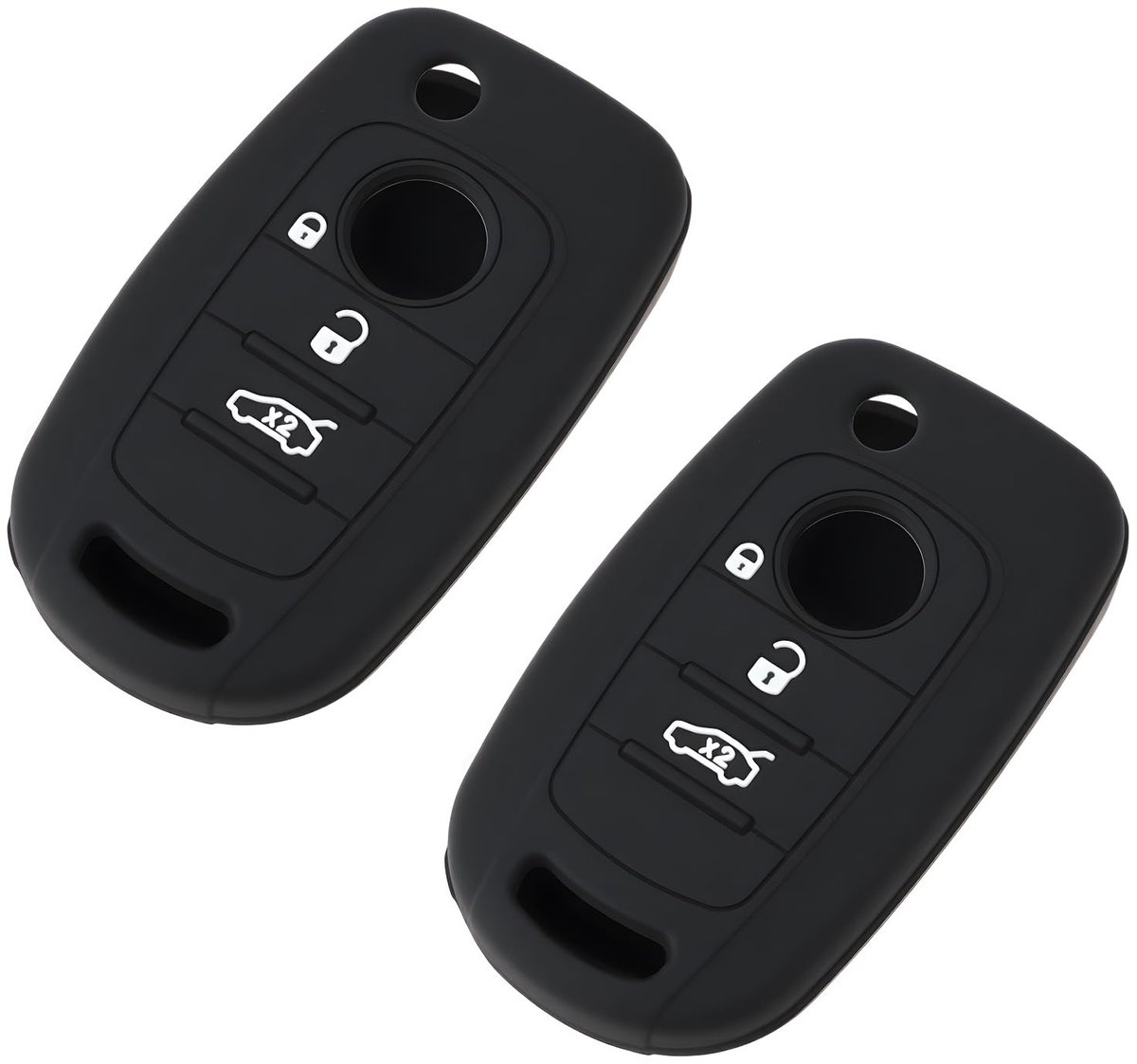 Dailygoods- Autosleutel Beschermhoes - Siliconen - Antislip - 3 Knoppen - Compatibel met Fiat 500X/Tipo 334/356/357 - Bescherming tegen krassen/slijtage - Sleutelcover