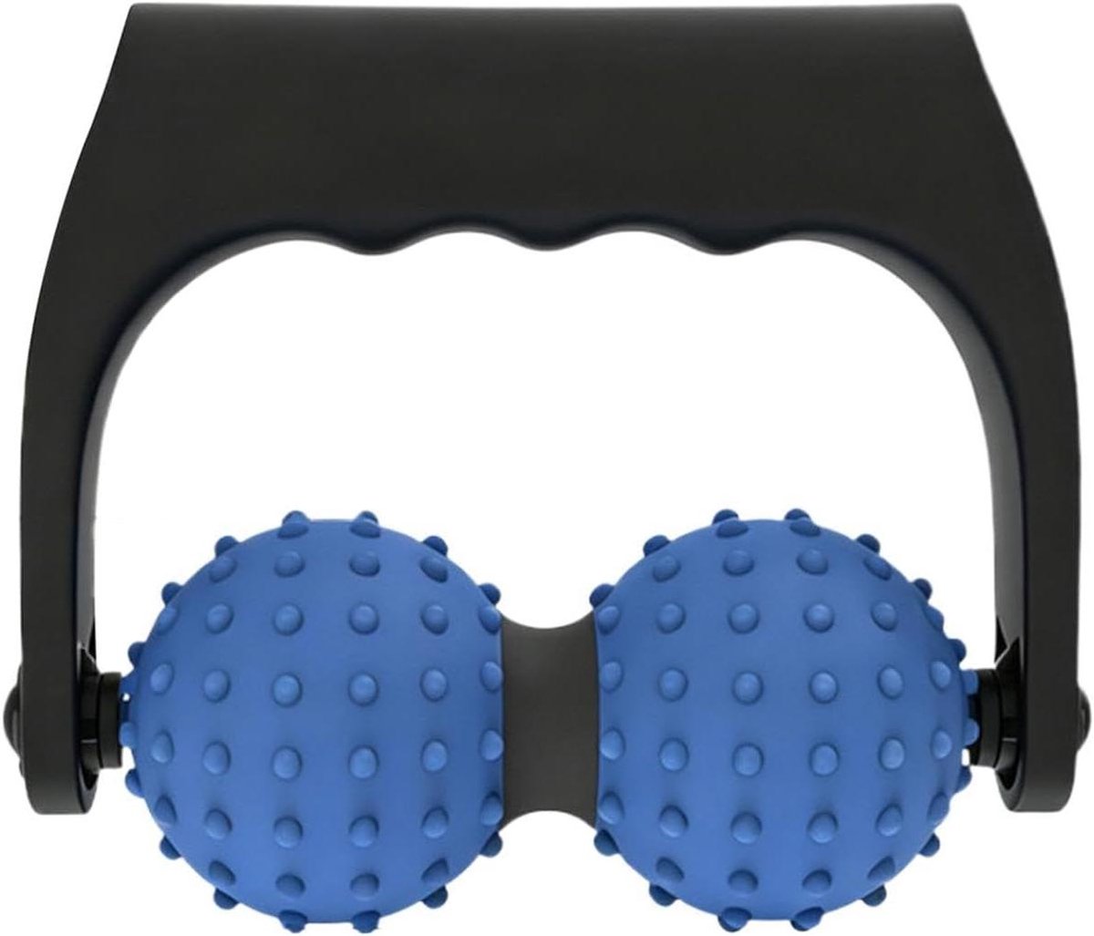 Peanut Massagebal - Dubbele Lacrosbal - Spierontspanning - Gerichte Drukverlichting - 15.6 x 12.5 x 5.7 cm - Blauw