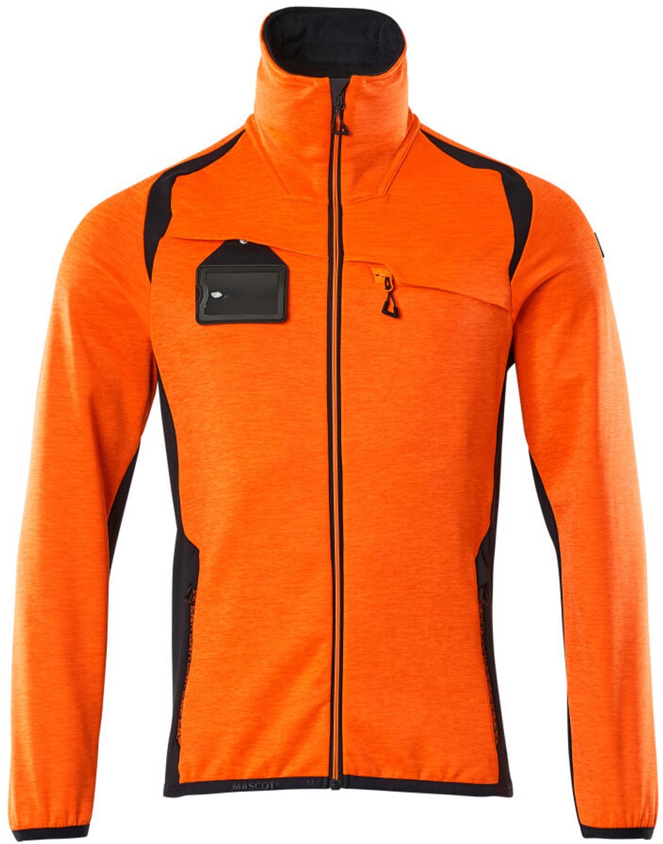 Mascot Accelerate Safe Fleecetrui met rits 19403-316 - hi-vis oranje/donkermarine - L