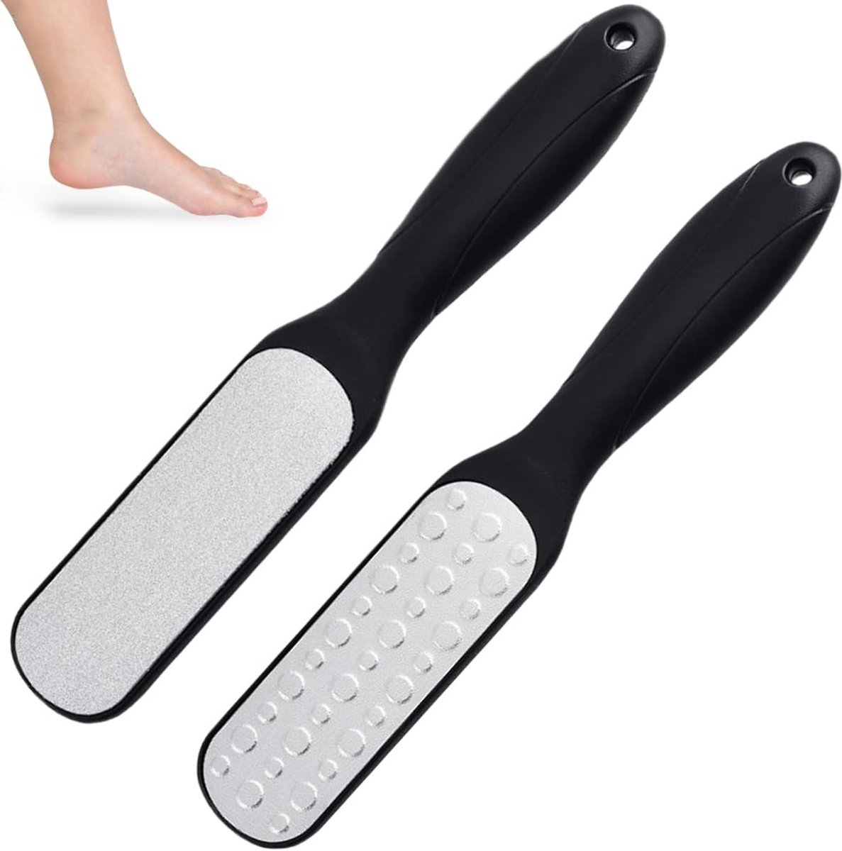 Dailygoods- Voetvijl Professioneel - Eeltverwijderaar - Voetvijl voor Harde Voeten - Handmatige Pedicure - Verwijdert Eelt en Gebarsten Hielen - Fijne Korrel voor Gladheid - Pedicurevijl