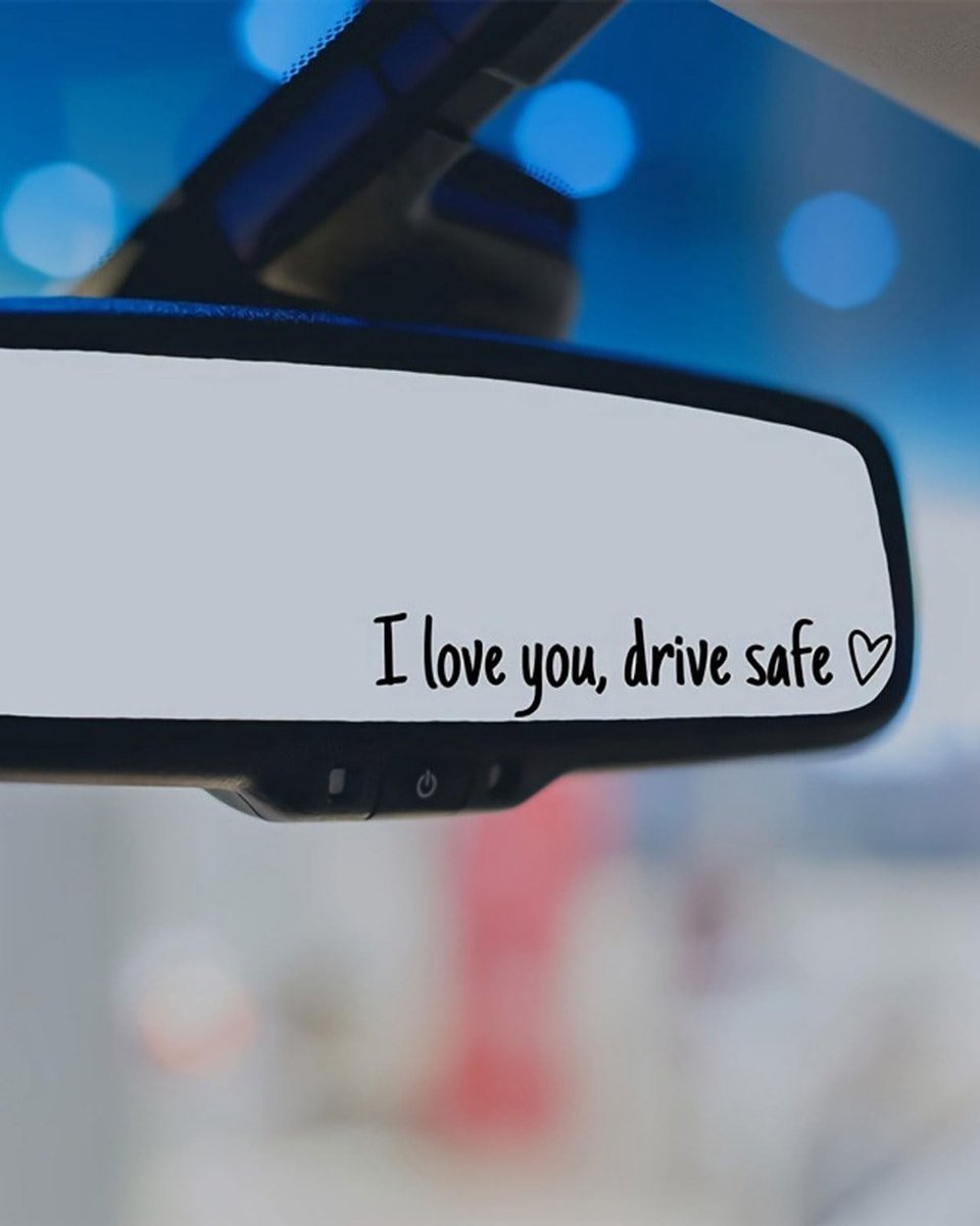 Dailygoods- Achteruitkijkspiegelstickers 4 stuks - Hartvormige Stickers - Auto Stickers - Raamstickers - Grappige Stickers - Voor Bestuurders - Autostickers