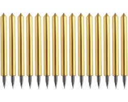 Dailygoods- Vinyl Snijbladen 15 Stuks - 45 Graden Mes - Compatibel met Cricut Maker/Maker3 - Explore Air/Air2 - 23,8x17,3x4,7mm - Goud - Snijmessen