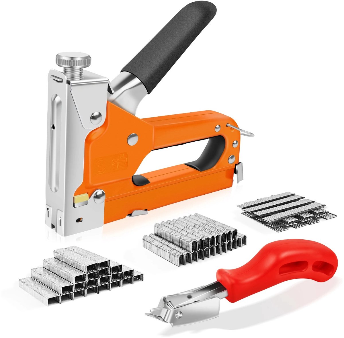 Cellista Nietpistool 3-in-1 - Tackerpistool Handmatig - Niet Machine Hout Bekleding - Brad Spijkermachine - Heavy Duty Tacker - 3000 Nietjes Inbegrepen