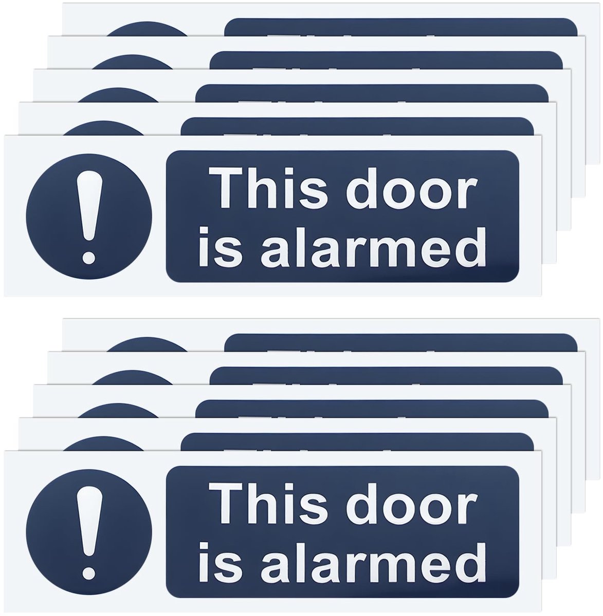 Dailygoods- Beveiligingswaarschuwingsbord Weerbestendig - Veiligheidsstickers - Vinylmateriaal - Compact 100x30mm - Zelfklevend - UV-bestendig - Veiligheidssticker