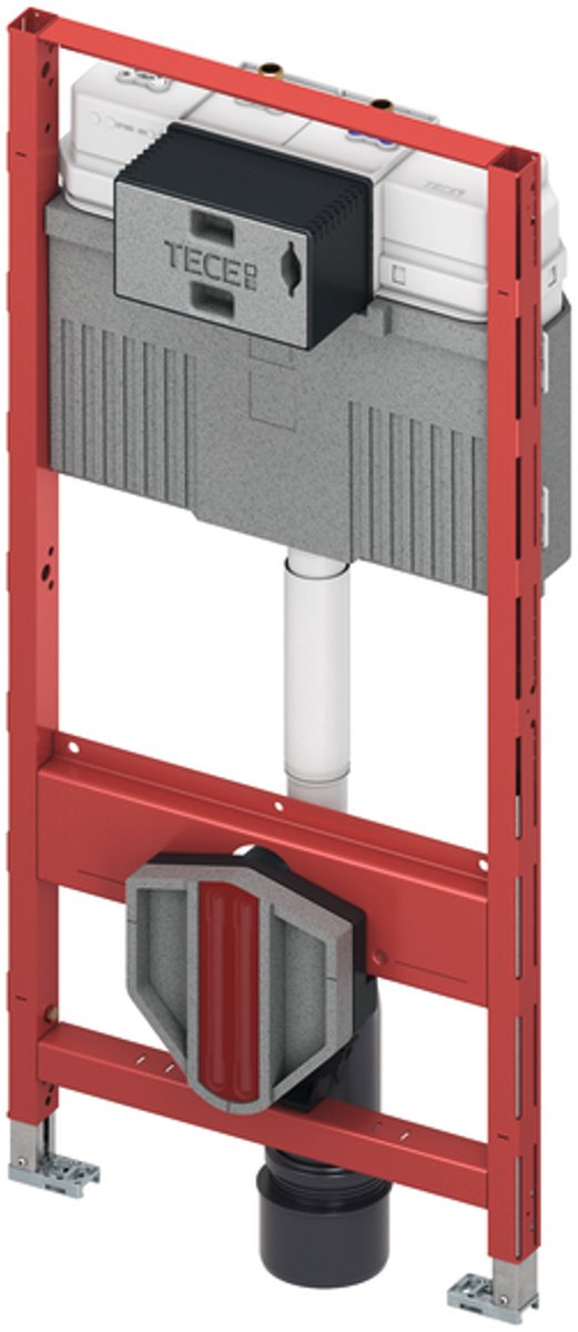Tece TECEprofil - Inbouwframe voor hangend toilet met spoelreservoir Uni, met geïntegreerde spoelfunctie, bouwhoogte 1,12 m 9300100