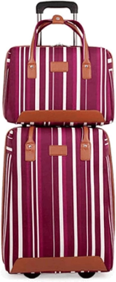 Koffer Set - Reisbagage Set - Lange Reizen - Combinatieslot - 2 Stuks - Paars