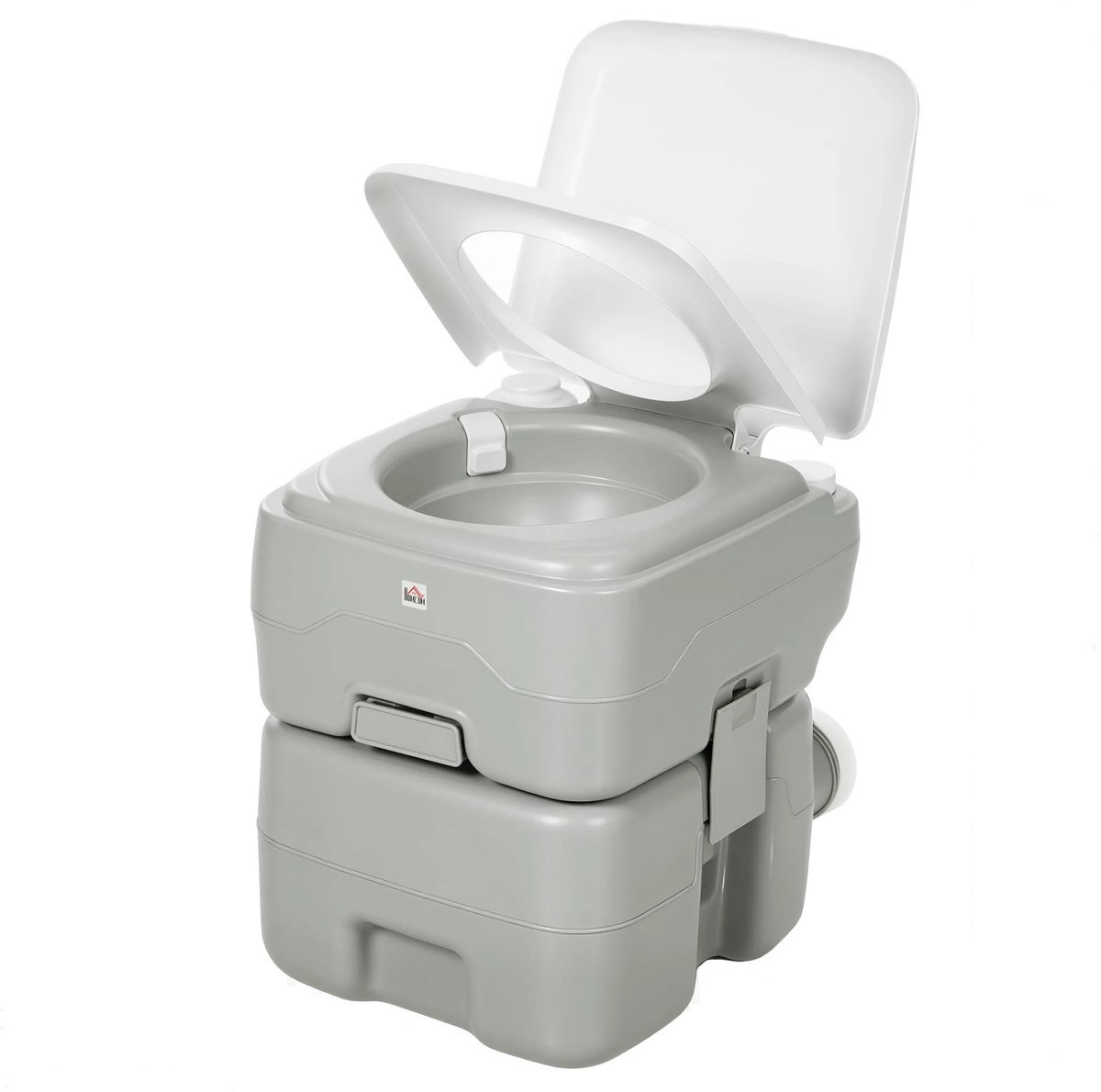 HomeGoodies - Camping toilet - Draagbaar toilet - Chemisch - 20L afvaltank en 10L schoonwatertank – Met pomp en deksel – Grijs