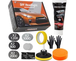 Koplamp Restauratie Kit - Koplamp Polijsten - Auto Onderhoud - Zonder Demontage - Herstelt Twee Lampen - Kit