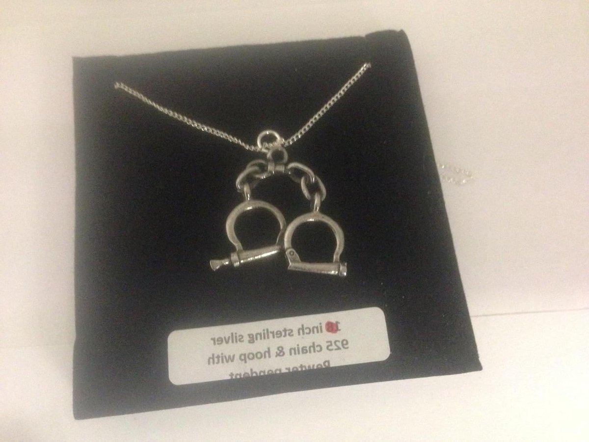 Handboeien Ketting - Sieraden Hanger - Cadeau Geven - Handgemaakt Design - 26 Inch - Zilver