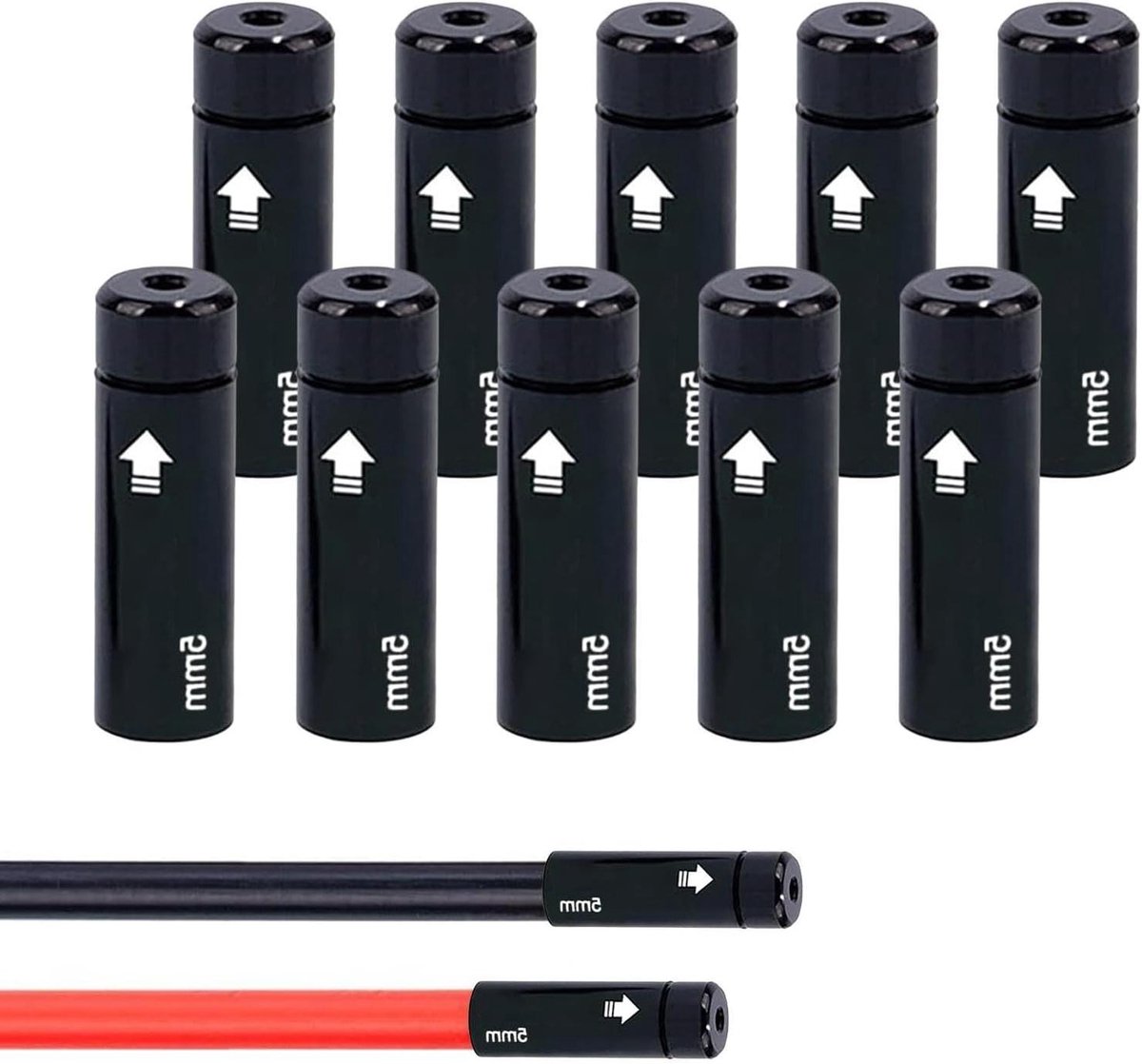 Fietskabel Eindkapjes | 10 Delige Remsysteem & Schakelkapjes - Mountainbike Kabel Eindstukken - Voor Mountainbike, Woon-werkverkeer Ad Gfd, Stadsfiets, Reizen, Fietsenmaker, Thuis, Garage
